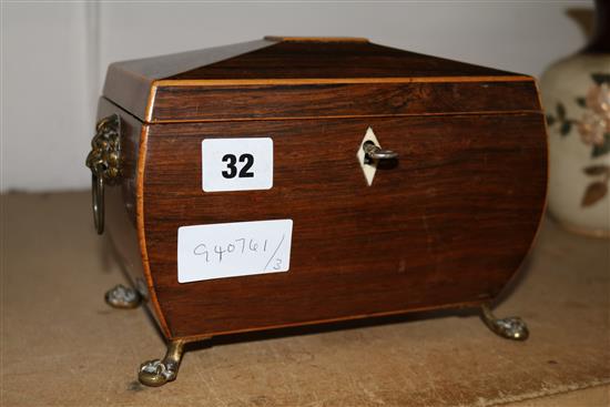 Mahogany tea caddy